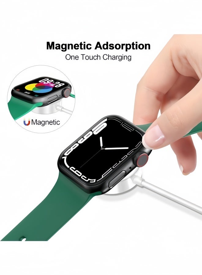 الصفحة الرئيسية كابل USB-C مغناطيسي سريع الشحن 5 وات لأجهزة Apple Watch، طول 1 متر، أبيض اللون، متوافق مع أجهزة iWatch Ultra/10/9/8/7/6/SE/5/4/3/2 - Image 4